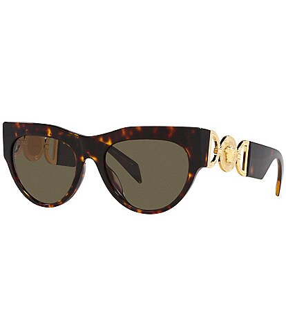 Versace Women's Ve4440u Winged Medusa Havana Cat Eye Sunglasses
