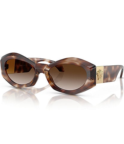 Versace Women's VE4466U 54mm Havana Oval Sunglasses