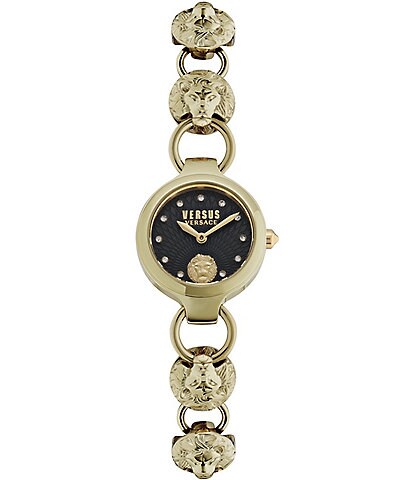 Versus by Versace Women's Broadwood Petite Analog Gold Stainless Steel Lion Bracelet Watch