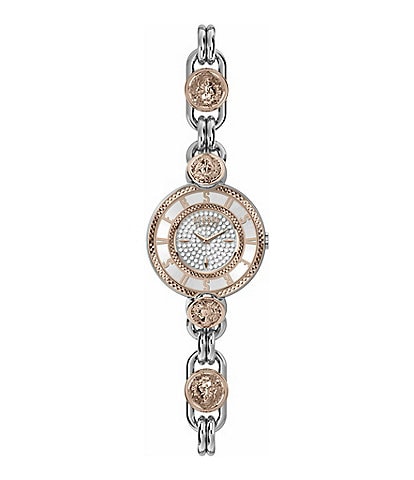 Versus By Versace Women's Les Docks Crystal Analog Two Tone Stainless Steel Bracelet Watch