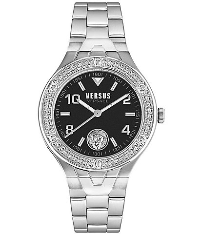 Versus By Versace Women's Vittoria Crystal Analog Stainless Steel Bracelet Watch