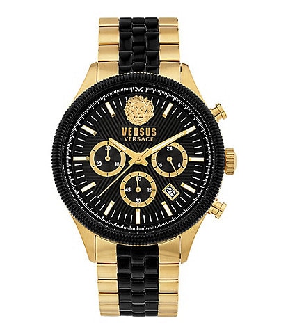 Versus Versace Men's Colonne Chronograph Two Tone Stainless Steel Bracelet Watch