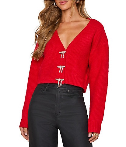 VICI Collection Long Sleeve Bow Sweater