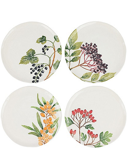 VIERTI Foresta Primavera Assorted Salad Plates, Set of 4