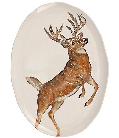 VIETRI Cacciatore Deer Large Oval Platter