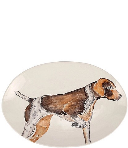 VIETRI Cacciatore Pointer Shallow Oval Bowl