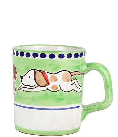 VIETRI Campagna Cane Dog Print Coffee Mug