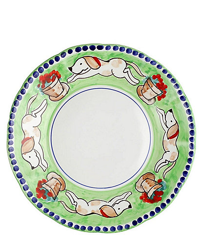 VIETRI Campagna Cane Dog Print Dinner Plate