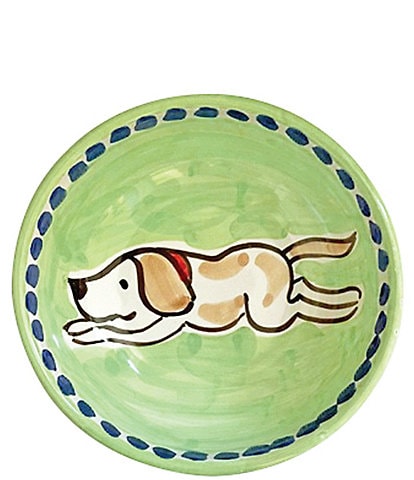 VIETRI Campagna Cane Dog Print Olive Oil Bowl