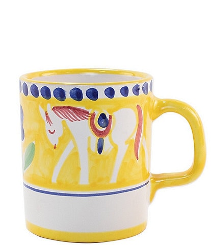 VIETRI Campagna Cavallo Horse Print Coffee Mug