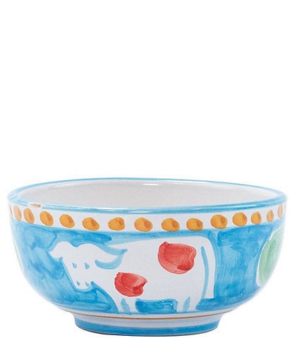 VIETRI Campagna Mucca Cow Print Cereal Bowl