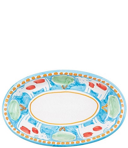 VIETRI Campagna Mucca Cow Print Small Oval Tray
