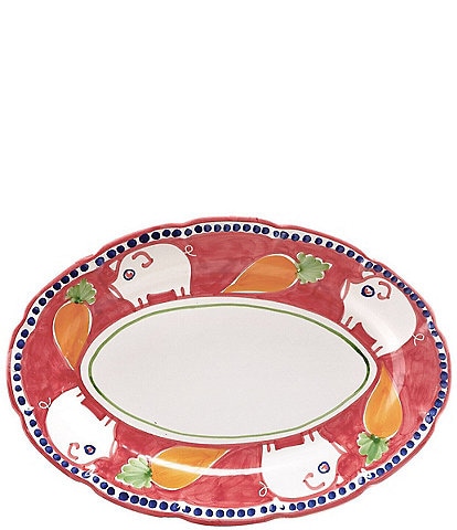 VIETRI Campagna Porco Pig Print Oval Platter