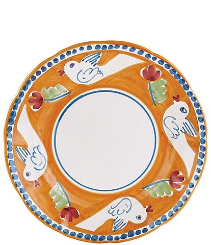 VIETRI Campagna Uccello Bird Print Dinner Plate