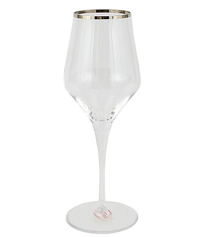 VIETRI Contessa Collection Gold or Platinum Wine Glass