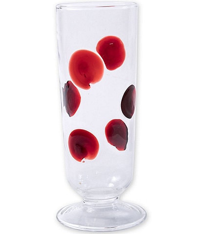 VIETRI Drop Collection Dotted Champagne Glass