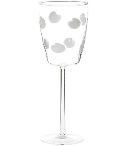 VIETRI Drop Collection Dotted Wine Glass