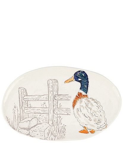 VIETRI Fattoria Collection Duck Small Oval Platter