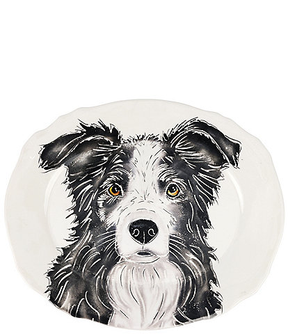 VIETRI Fattoria Collection Sheep Dog Medium Oval Platter