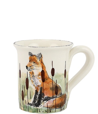 VIETRI Festive Fall Wildlife Fox Coffee Mug