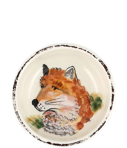 VIETRI Festive Fall Wildlife Fox Condiment Bowl
