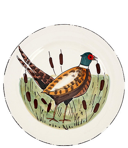 VIETRI Festive Fall Wildlife Pheasant Dinner Plate