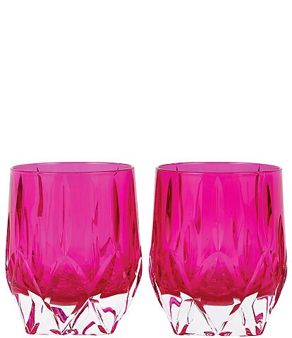Vietri Gemma Quartz Double Old Fashioned, Set of 2