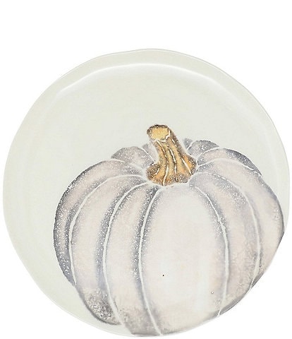 VIETRI Harvest Pumpkins Grey Medium Salad Plate