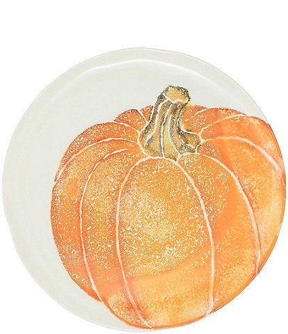 VIETRI Harvest Pumpkins Orange Medium Salad Plate