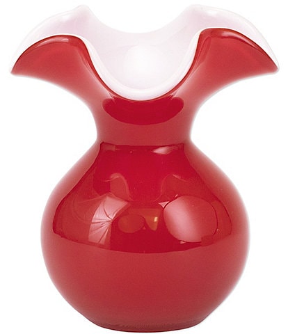 VIETRI Hibiscus Red Bud Vase