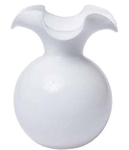 VIETRI Hibiscus White Large Fluted Vase