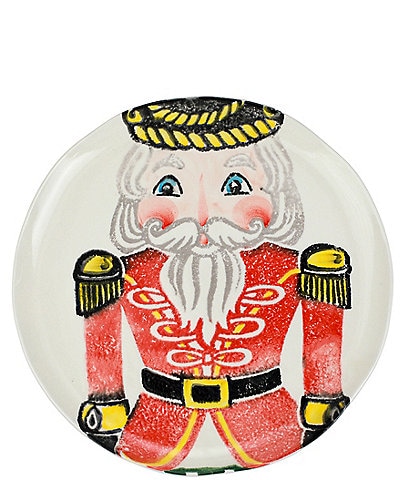 Vietri Holiday Nutcrackers Dinner Plate