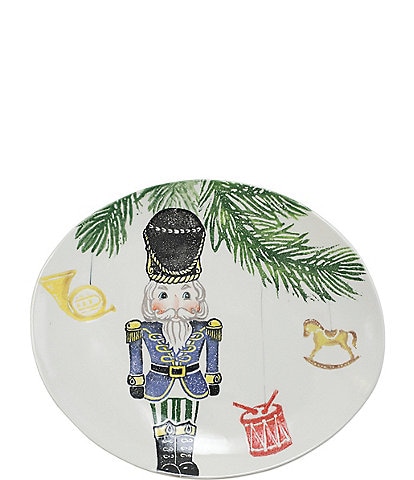 VIETRI Holiday Nutcrackers Medium Oval Platter