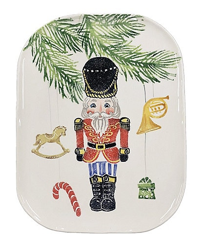 VIETRI Holiday Nutcrackers Medium Rectangular Platter