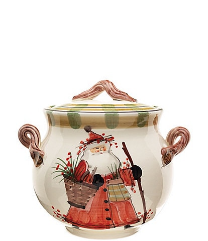 Vietri Holiday Old St. Nick Biscotti Jar