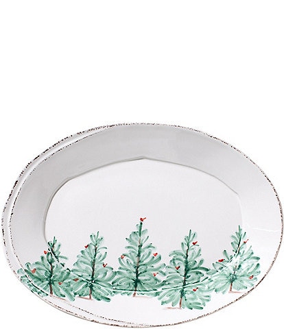 VIETRI Lastra Holiday Small Oval Platter