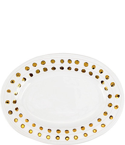 VIETRI Medici Gold Medium Oval Platter
