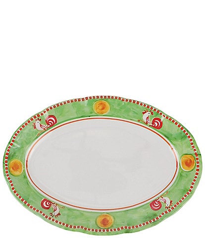 VIETRI Melamine Campagna Chicken Gallina Print Oval Platter