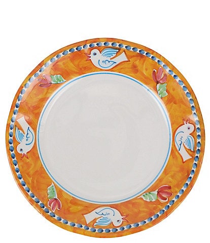 VIETRI Melamine Campagna Uccello Bird Print Dinner Plate