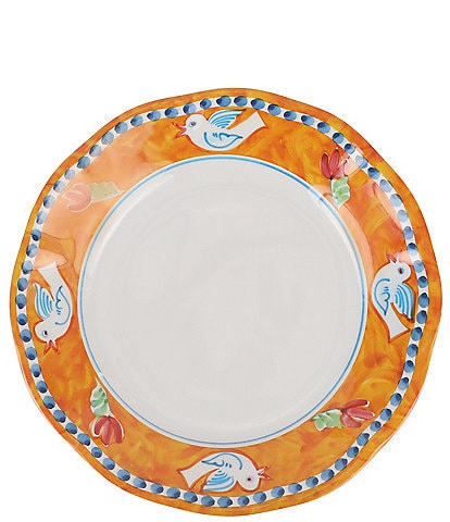 VIETRI Melamine Campagna Uccello Bird Print Salad Plate