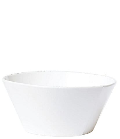 VIETRI Melamine Lastra White Large Stacking Serving Bowl