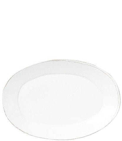 VIETRI Melamine Lastra White Oval Platter