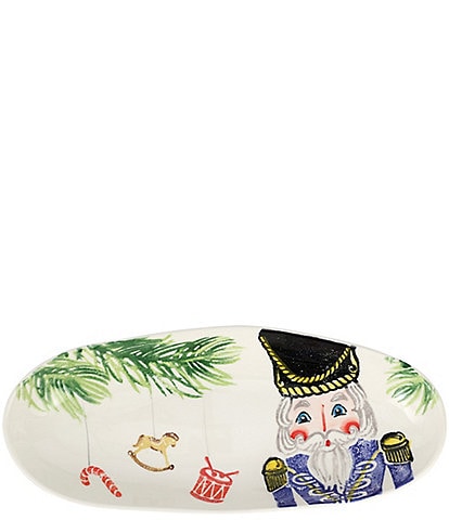 VIETRI Nutcrackers Collection Small Narrow Oval Platter