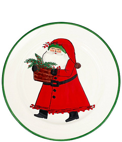VIETRI Old St Nick Rimmed Round Platter