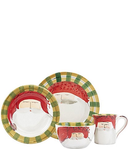 VIETRI Old St. Nick Red Hat 4-Piece Place Setting