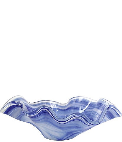 VIETRI Onda Blown Glass Large Centerpiece Bowl