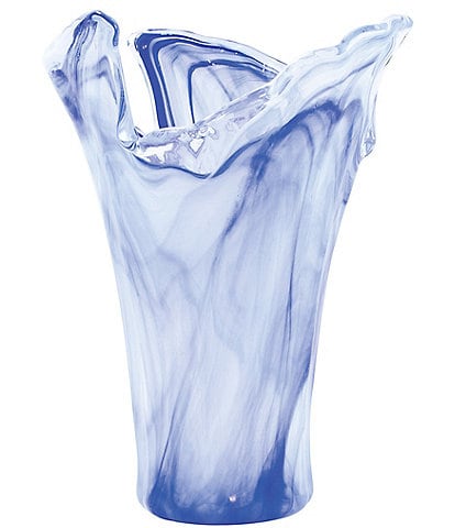 VIETRI Onda Glass Cobalt Large Vase