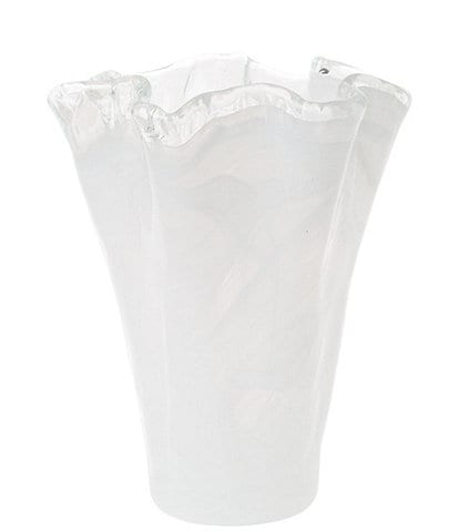 VIETRI Onda Glass White Medium Vase