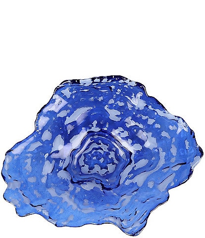 VIETRI Ostrica Glass Blue Small Decorative Plate
