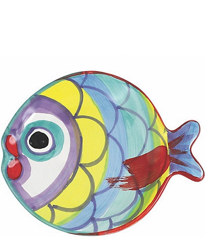 VIETRI Pesci Colorati Figural Fish Canape Plate